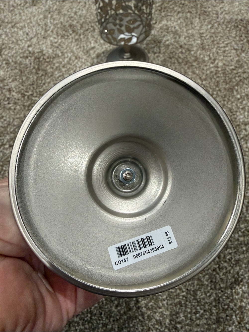 (2) Bath & Body Works Decorative Metal Leaf Candle Holders – Silver - Picture 3 of 5